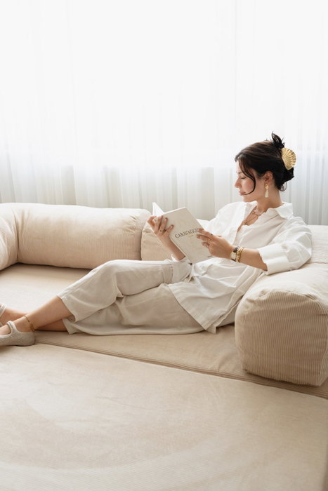 Atelier Del Sofa Nook - Sofá-Cama de 3 Plazas Beige